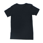 Balmain Paris // Cotton Short Sleeve Crewneck T-Shirt // Black + Gold (M)