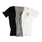 Balmain Paris // Short Sleeve Printed Tees // Pack of 3 // Gray + Black + White (XL)