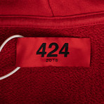 424 // 424 Today Cotton Hoodie Sweatshirt // Red (XL)