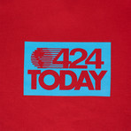424 // 424 Today Cotton Hoodie Sweatshirt // Red (L)