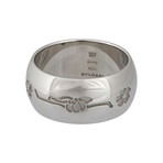Vintage Bvlgari Silver Save The Children Ring // Ring Size: 8