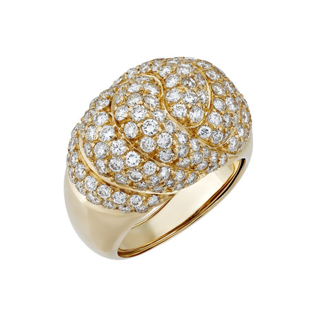 Vintage Piaget 18k Yellow Gold Diamond Ring // Ring Size: 6