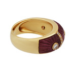 Vintage Cartier 18k Yellow Gold Diamond Tourmaline Ring // Ring Size 6.25