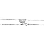 Vintage Ponte Vecchio 18k White Gold Heart Motif Diamond Necklace // Chain: 16"