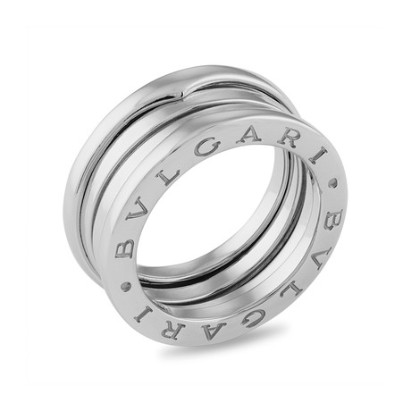 Vintage Bvlgari 18k White Gold B.Zero 3 Band Ring (Ring Size: 6.25)