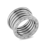 Vintage Bvlgari 18k White Gold B. Zero 5 Band Ring // Ring Size: 6.25