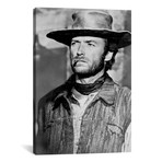Clint Eastwood Looking Away In Cowboy Attire With Cigarette (26"W x 18"H x 0.75"D)