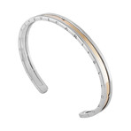 Vintage Bvlgari Stainless Steel + 18k Rose Gold B.Zero1 Bangle // Bracelet: Medium