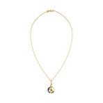 Vintage Louis Vuitton 18k Yellow Gold Lapiz World Globe Necklace // Chain: 16"