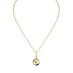 Vintage Louis Vuitton 18k Yellow Gold Lapiz World Globe Necklace // Chain: 16"