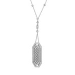 Vintage Tiffany & Co. Platinum Diamond Fence Necklace // Chain: 15.5"