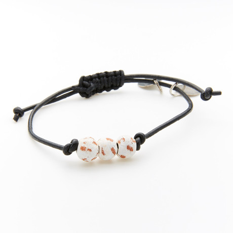 Vegan Leather Pipeline Bracelet // Ying Yang