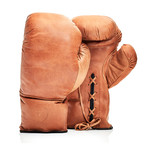 Deluxe Lace Up Leather Boxing Gloves // Tan