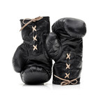 Executive Lace Up Leather Boxing Gloves // Black