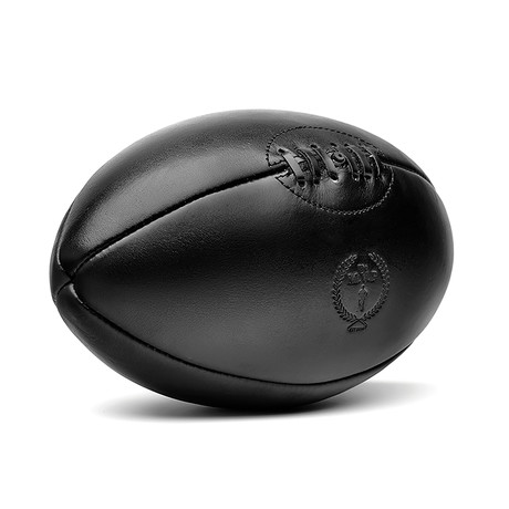 Executive Leather Rugby Ball // Black