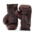 Lace Up Leather Boxing Gloves // Heritage Brown