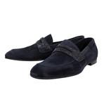 Bottega Veneta // Suede Loafer Dress Shoes // Navy Blue (US: 10)