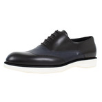 Bottega Veneta // Oxford Leather Dress Shoes // Black + Navy Blue (US: 5)