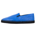 Bottega Veneta // Weaved Leather Espadrille Shoes // Blue (US: 11)