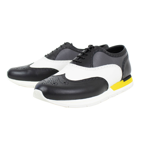 Bottega Veneta // Leather Sneakers // Black + White (US: 5)