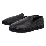 Bottega Veneta // Weaved Leather Espadrille Shoes // Black (US: 10)