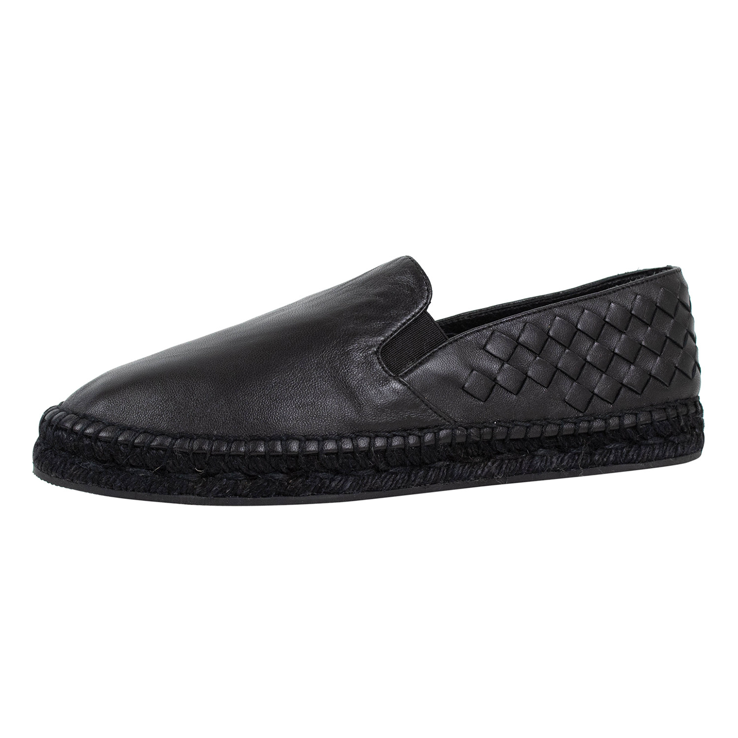 Bottega Veneta // Weaved Leather Espadrille Shoes // Black (US: 5 ...