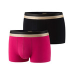 Will Boxer Brief 2-Pack // Black + Pink (M)