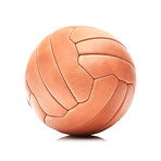 Deluxe Leather 18P Soccer Ball // Tan