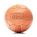Deluxe Leather 18P Soccer Ball // Tan