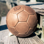 Deluxe Leather 32P Soccer Ball // Tan