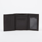 Leather Tri-Fold Wallet // Black