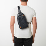 Leather Campus Day Pack // Navy