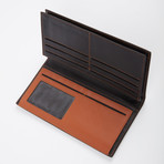 2 Tone Leather Wallet // Black