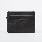 Genuine Leather Zip Wallet // Black