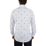 Omer Button Up // White + Blue (S)