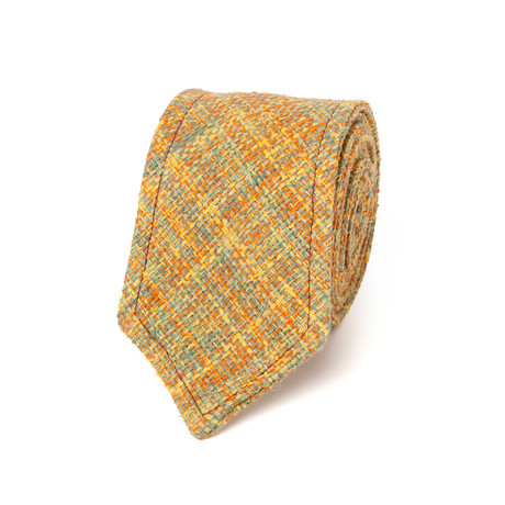 Neapolitan Stitch Raw Silk Tweed // Yellow
