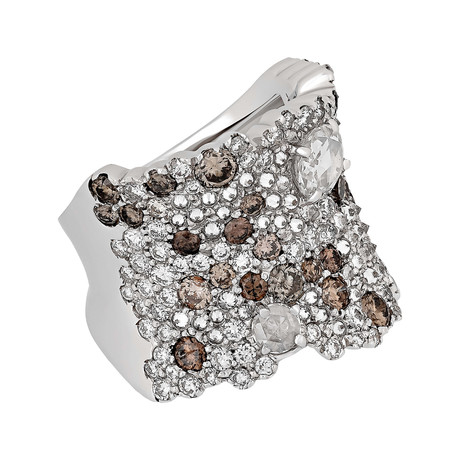 Stefan Hafner 18k White Gold Diamond Ring // Ring Size: 7.5