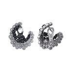 Stefan Hafner 18k White Gold White Diamond + Black Diamond Earrings