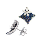 Stefan Hafner 18k White Gold Diamond + Sapphire Earrings III