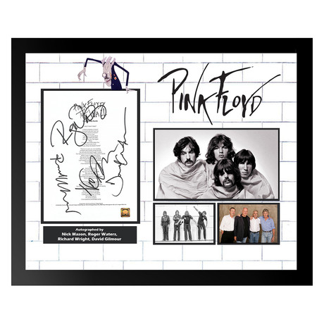 Signed + Framed Lyric Collage // Pink Floyd