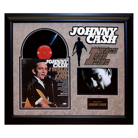 Signed + Framed Album Collage // Johnny Cash