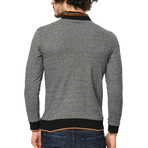 1022 Dewberry Sweatshirt // Patterned Light Gray + Navy (L)
