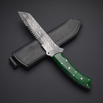 Fixed Blade Damascus Steel Tracker Knife // HB-0403