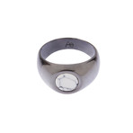 Aetherston // Ledbury Circular Signet Ring // White (S/M)