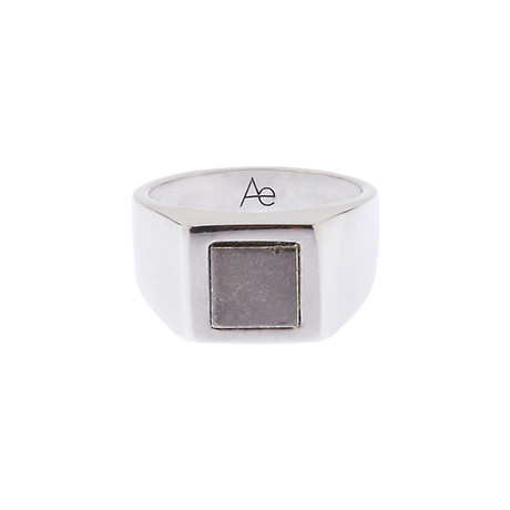 Aetherston // Ledbury Square Signet Ring // Silver (S/M)