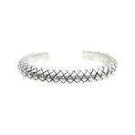 Icon Brand // Strip Weave Cuff // Silver