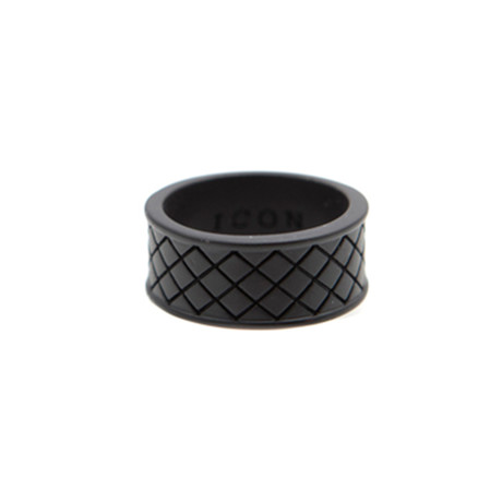 Icon Brand // Strip Weave Ring // Black (S/M)