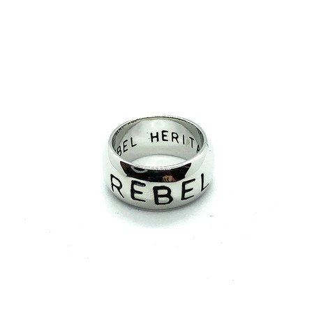 Rebel Heritage // Rebel Stamp Band Ring // Silver (S/M)