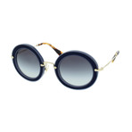 Miu Miu // Round Sunglasses // Blue + Gray Gradient