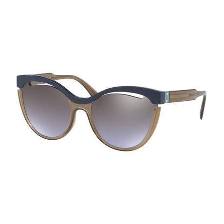 Miu Miu // Women's Cateye Sunglasses // Blue + Brown + Violet Gradient